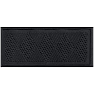 Aqua Shield Diamonds 15 in. x 36 in. PET Polyester Indoor Outdoor Boot Tray Charcoal