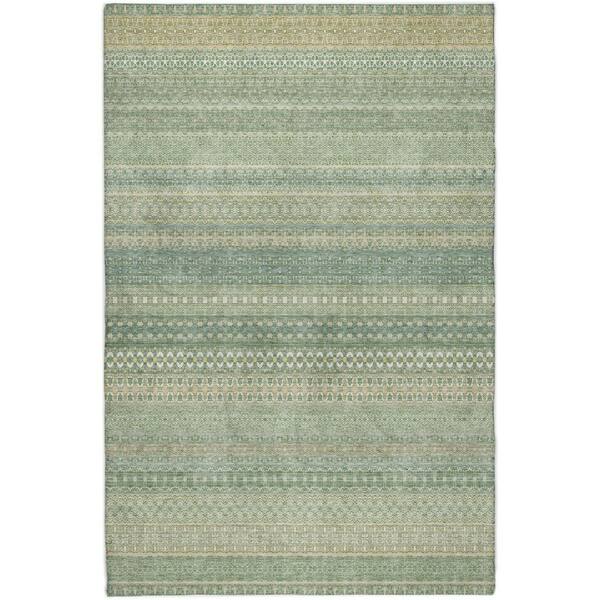 Dream Shag Premium Machine Washable Abstract ADS527 Aloe 10 ft. x 14 ft. Area Rug