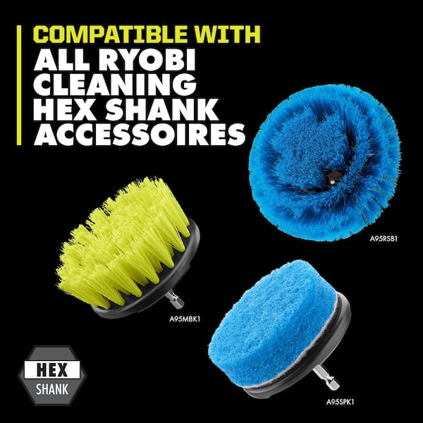 RYOBI USB Lithium Compact Scrubber Kit with 2.0 Ah Battery, USB
