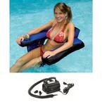 Inflatable Nylon Fabric Covered Pool Chair with 110-Volt Air Pump