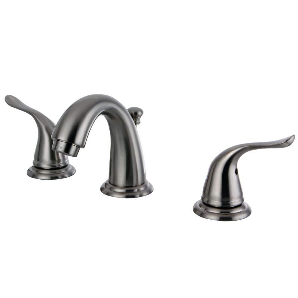 Kingston Brass Yosemite 8 in. Widespread 2Handle Bathroom Faucets with Plastic PopUp in