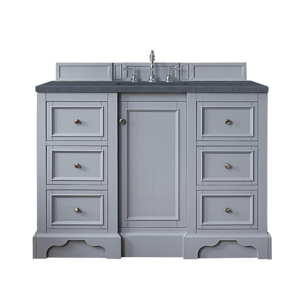 De Soto 49.3 in. W x 23.5 in. D x 36.3 in. H Single Vanity in Silver Gray w