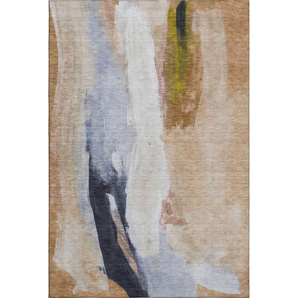 Mayfield Premium Machine Washable Abstract AMF1987 Putty 5 ft. x 7 ft. 6 in. Area Rug price history on PriceWatchPro