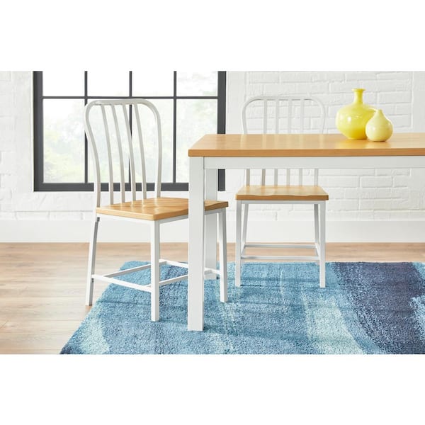 White Metal Backless Dining Bench, Backless Dining Chair