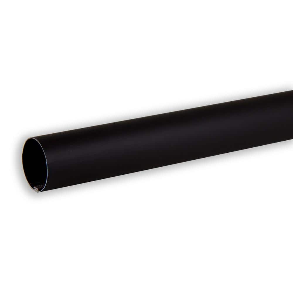 Rod Desyne 96 in. Single Curtain Rod in Black DP100-96IN-12 - The Home ...