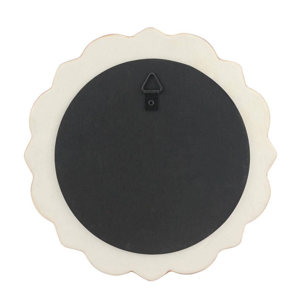 Pink Floral Ceramic Round Wall Mirror