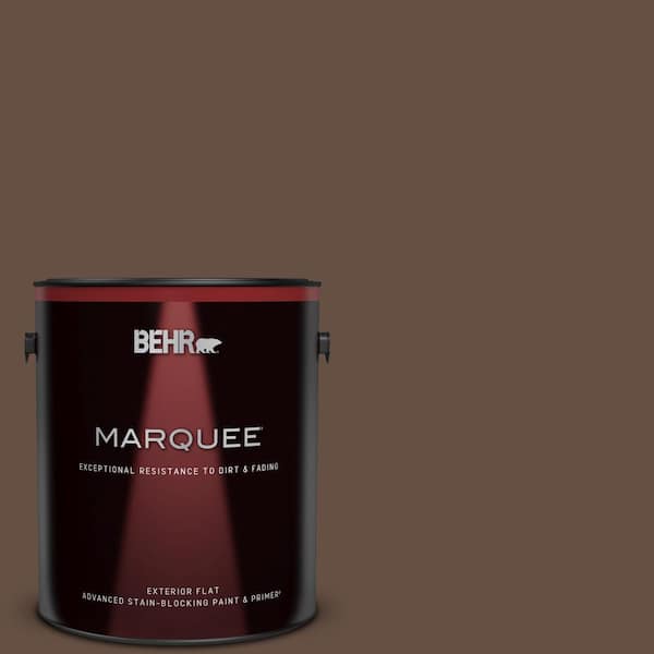 BEHR MARQUEE 1 gal. #760B-7 Revival Mahogany Flat Exterior Paint & Primer