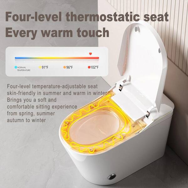 yulika DJ-U6 Elongated Smart Toilet with Built-in Bidet and Dual Flush