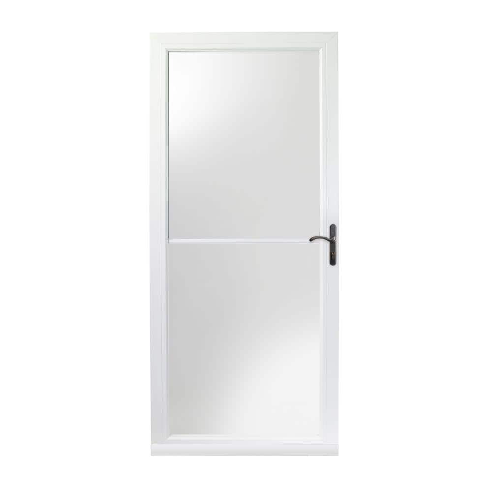 3000 Series 32 in. x 80 in. White Right-Hand Retractable Storm Door with OR