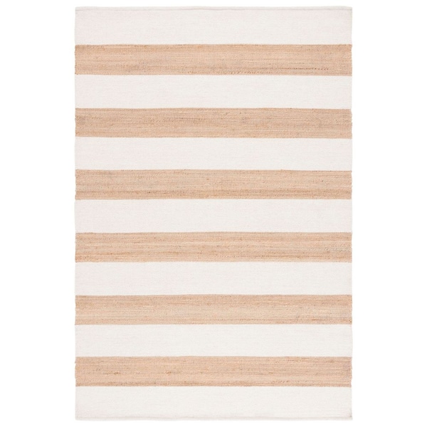 Natural Fiber 5 ft. x 8 ft. Natural/Ivory Striped Area Rug