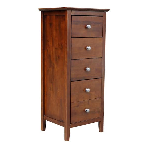 International Concepts Brooklyn 5-Drawer Espresso Lingerie Chest of Drawers