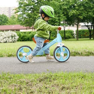 Kids Balance Bike 9 in. Toddler Training Bicycle w/ Feetrests for 2-Years-5-Years Old Blue