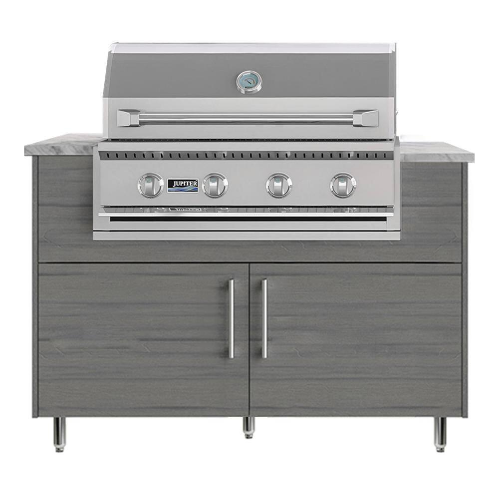 Daybreak 50.5 in. W 4-Burner Propane Grill Island in Stainless Steel Miami Dark Ash price history on PriceWatchPro