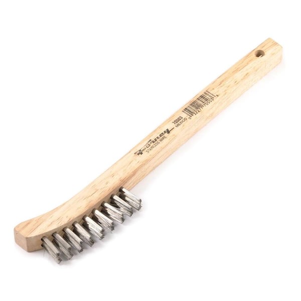Forney 8-5/8 in. Wood Handled Stainless-Steel Wire Scratch Brush