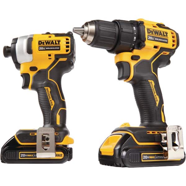 DEWALT ATOMIC 20V MAX Cordless Brushless Compact Drill/Impact 2 Tool Combo Kit, and (1) Battery, and Batteries DCK278C2WDCB240 The Home Depot