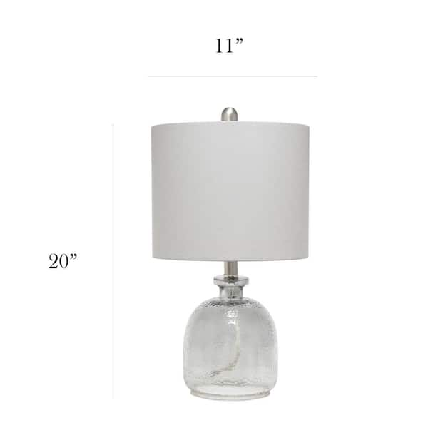 JONATHAN Y Augustine 26 in. Smoked Gray Glass Table Lamp JYL4003A - The  Home Depot