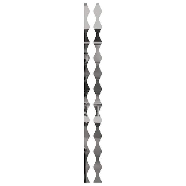Ekena Millwork Casablanca 0.125 in. T x 0.2 ft. W x 4 ft. L Silver Mirror Acrylic Resin Decorative Wall Paneling 31-Pack
