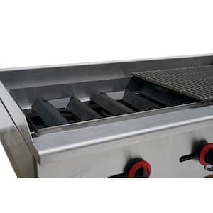 48 in. Gas Cooktop Charbroiler in Stainless Steel with 4 Burners