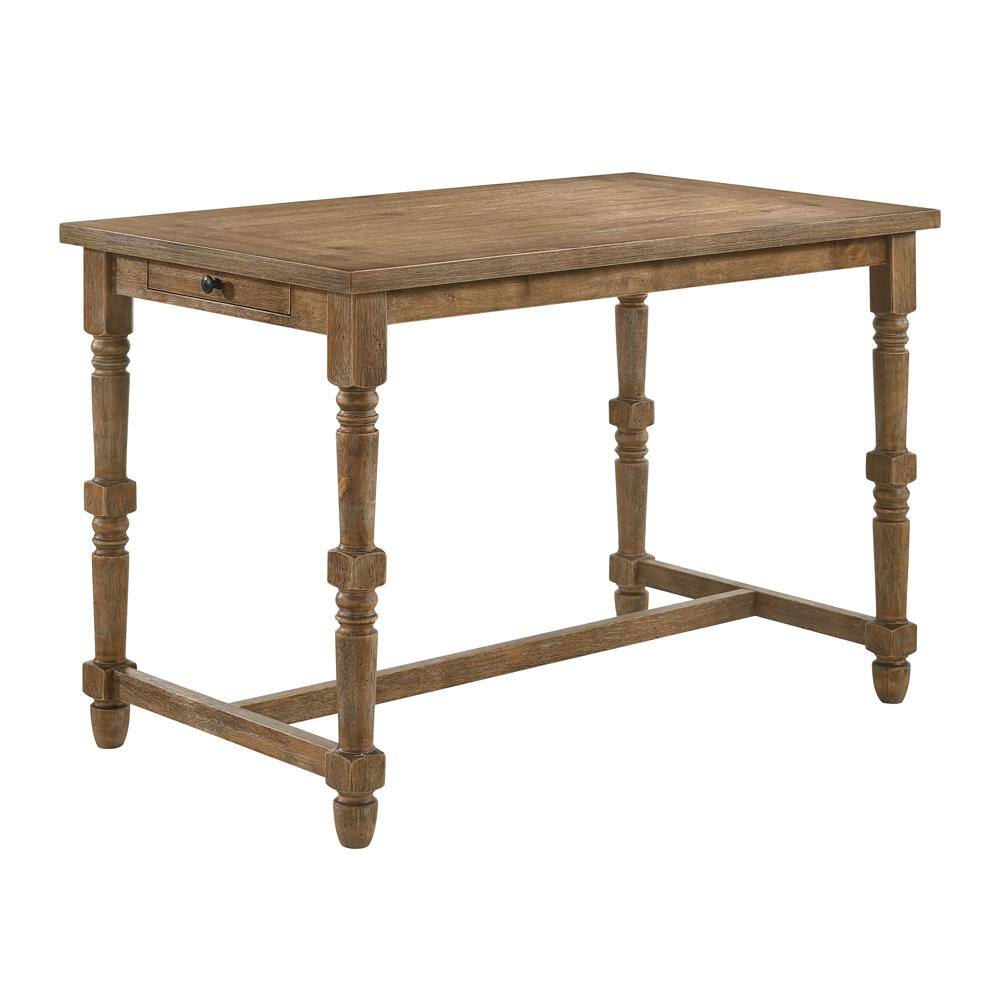 Weathered Oak Counter Height Dining Table