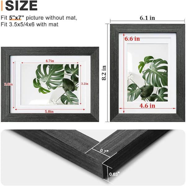 【mihoさま専用】Magnetic Photo Frame スクエア（OAK） 5x7 Mixed Wood Hanging Picture Frame Set of 4 Y02305 - The Home Depot