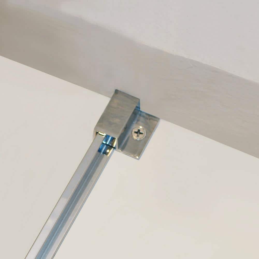 60" Frameless Chrome Glass Double Sliding Shower Door