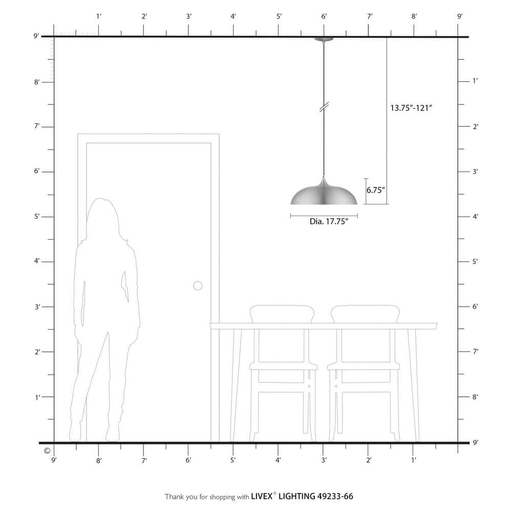 Amador Brushed Aluminum & Polished Chrome 18" Indoor/Outdoor Pendant Light