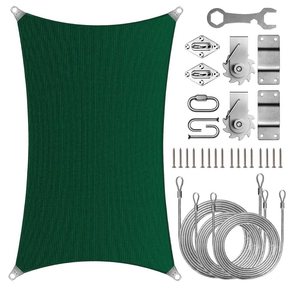 Super Ring 16 ft. x 16 ft. Sun Shade Sail with Winch-Green price history on PriceWatchPro