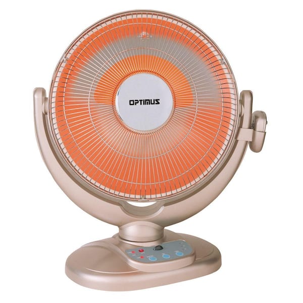 Optimus 14 in. Oscillating Pedestal Digital Dish Heater with Remote Control