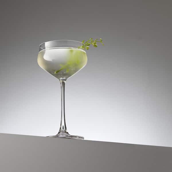 JoyJolt Bloom Coupe Martini Glasses, Set of 4 - Clear