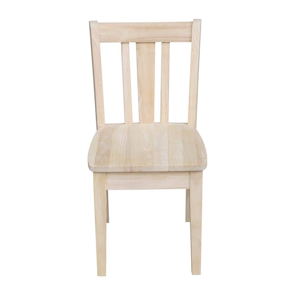 Eco-Friendly Parawood San Remo Juvenile Chairs, Unfinished - Set of 2