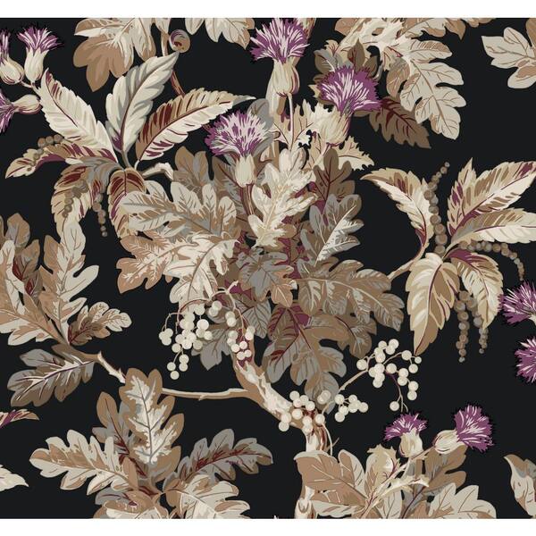 Briarwood Black Wallpaper