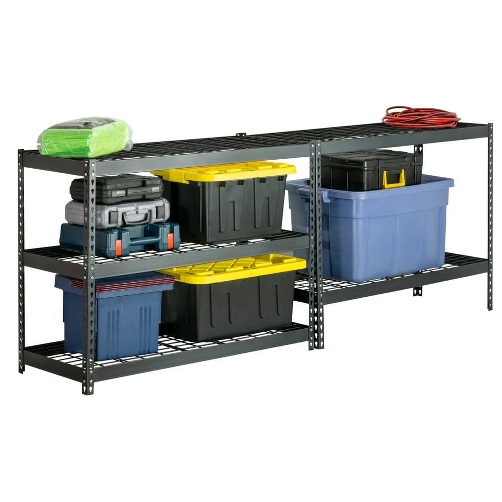 Black Powder Coated 5-Tier Metal Wire Shelving Unit
