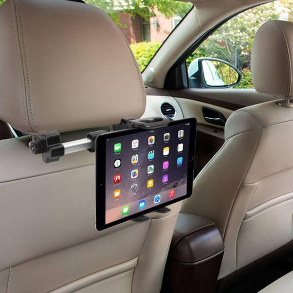 MOUNT-IT! Adjustable Car Seat Head Rest Phone and Tablet Tray with Cup  Holder MI-7312 - The Home Depot