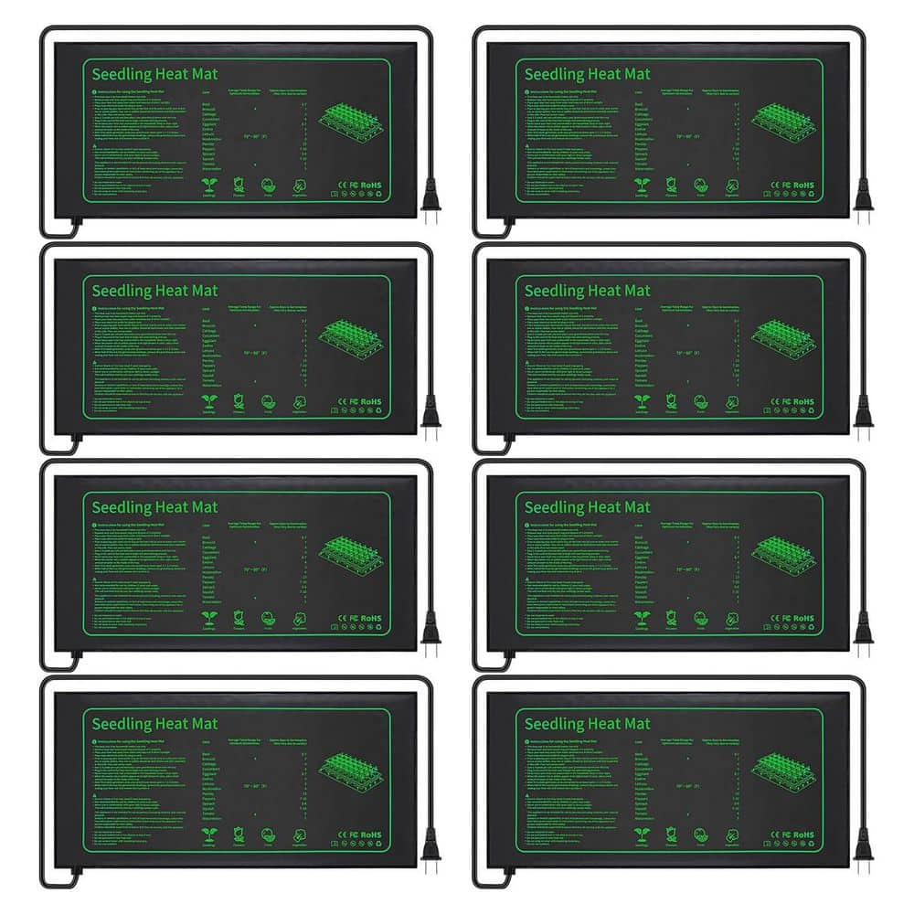 Justincity 10 in. x 20.75 in. Seed Starter Heating Mat 8-Pack