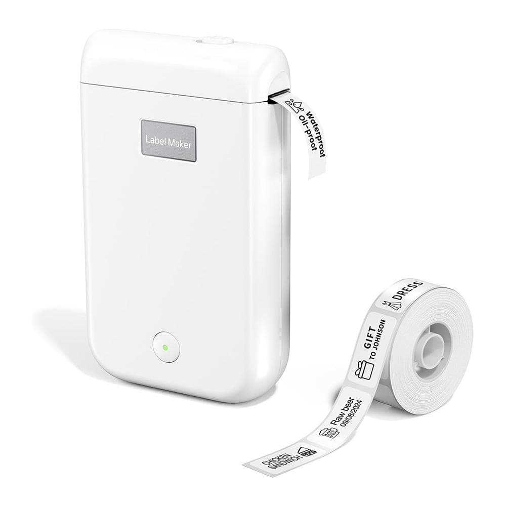 Portable Bluetooth Inkless Label Maker Machine w/ Creative Templates and Wa