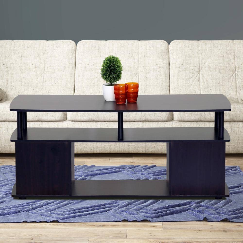Blackwood Rectangular Coffee Table with Storage Shelves
