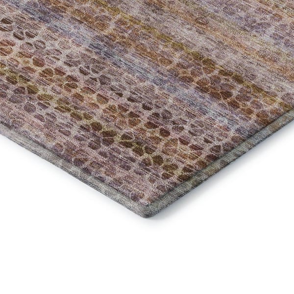 Mayfield Premium Machine Washable Abstract AMF2155 Khaki 10 ft. x 14 ft. Area Rug