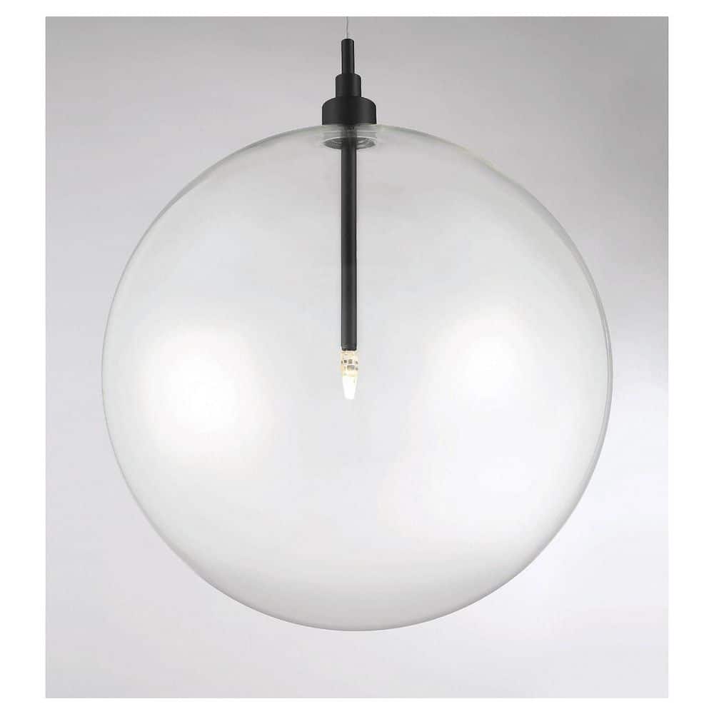 Elegant Globe LED Pendant in Oil Rubbed Bronze with Clear Glass