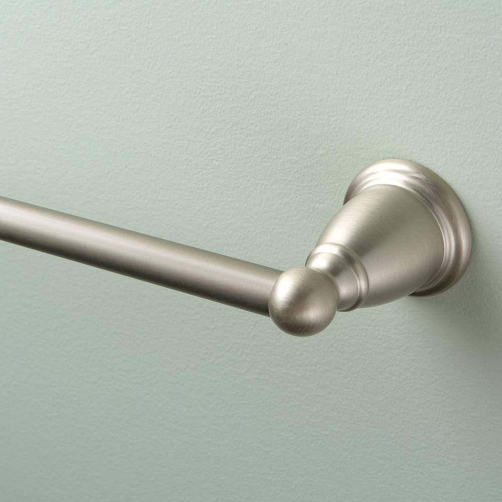 Brushed Nickel 18" Wall Mounted Single Towel Bar