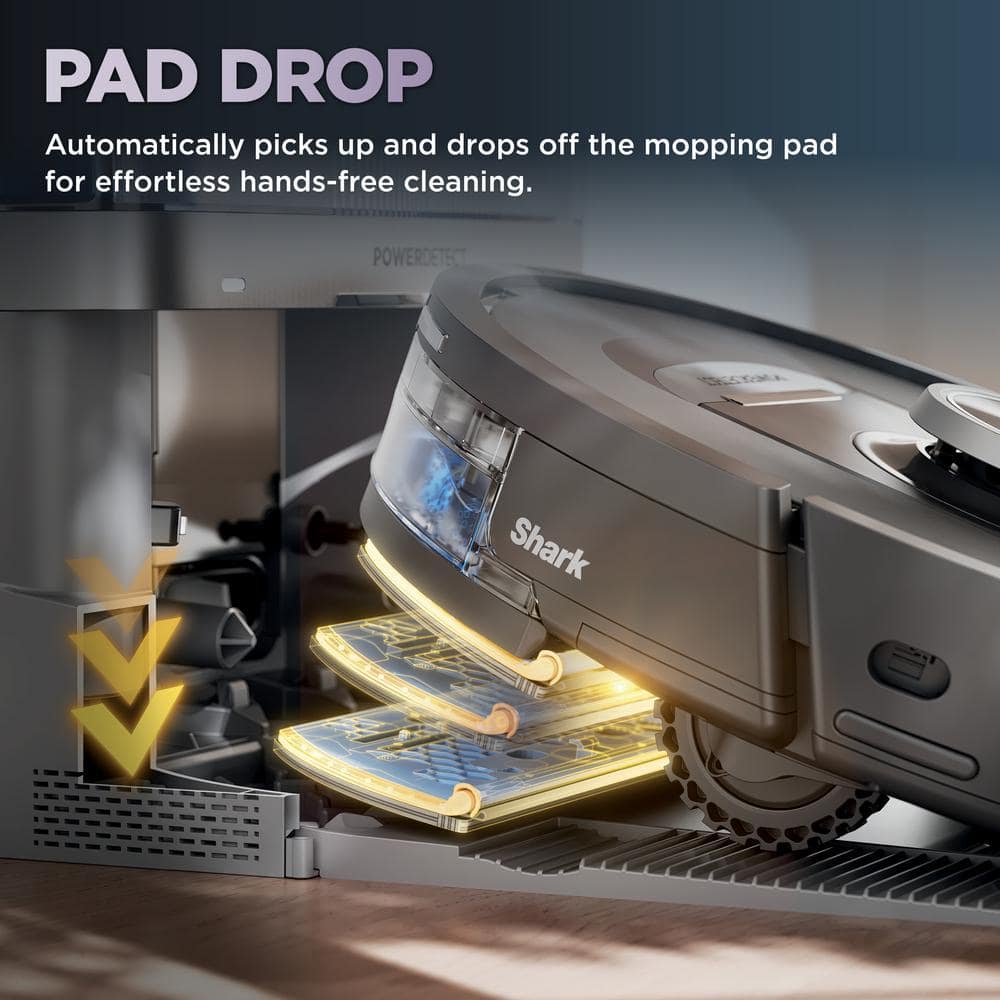 Gaia Gray Cordless 2-in-1 Robot Vacuum and Mop with HEPA Filter