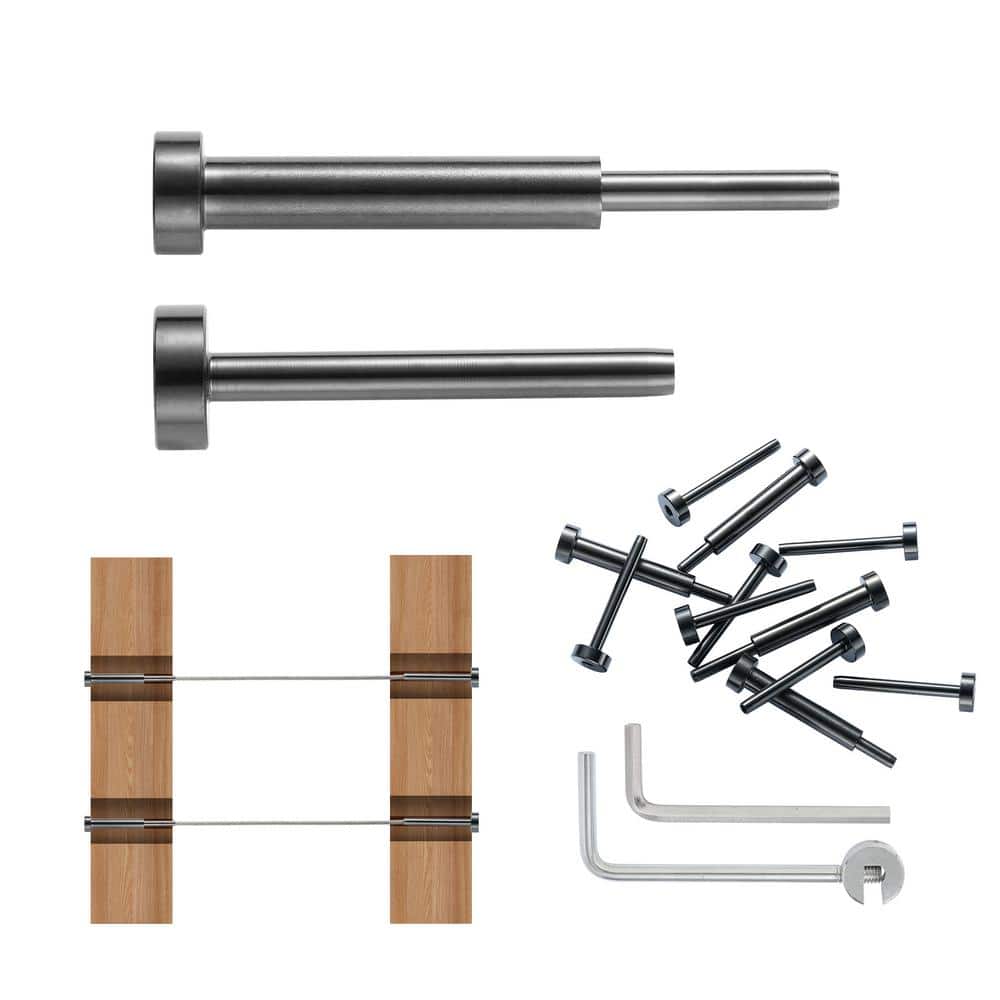 30 Pack Invisible Cable Railing Kit, T316 Stainless Steel 1/8 in. Swage Tensioner & Receiver for Wood/Metal Posts, Black price history on PriceWatchPro