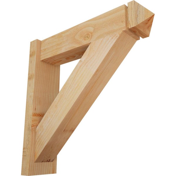 Ekena Millwork 6 in. x 24 in. x 24 in. Douglas Fir Traditional Arts and Crafts Rough Sawn Outlooker