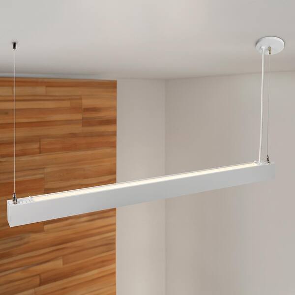 Maxxima 4 ft. LED White Linear Up/Down Light Fixture 3 CCT 3500K-5000K ...