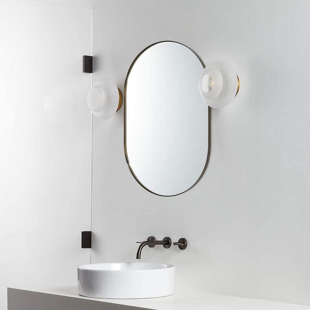 Oba Oil Rubbed Bronze Oval Metal Framed Bathroom Vanity Mirror