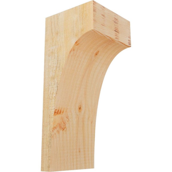 Ekena Millwork 6 in. x 6 in. x 14 in. Douglas Fir Huntington Rough Sawn Corbel