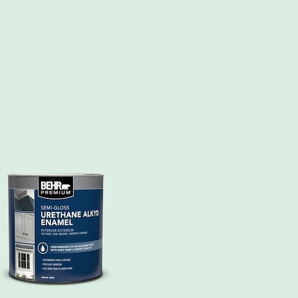 BEHR PREMIUM 1 qt. #M420-1 Sparkling Brook Semi-Gloss Enamel Urethane Alkyd Interior/Exterior Paint
