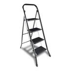 4-Step Sturdy Steel Step Stool, 330 lbs. Load Capacity with Wide Anti-Slip Pedal