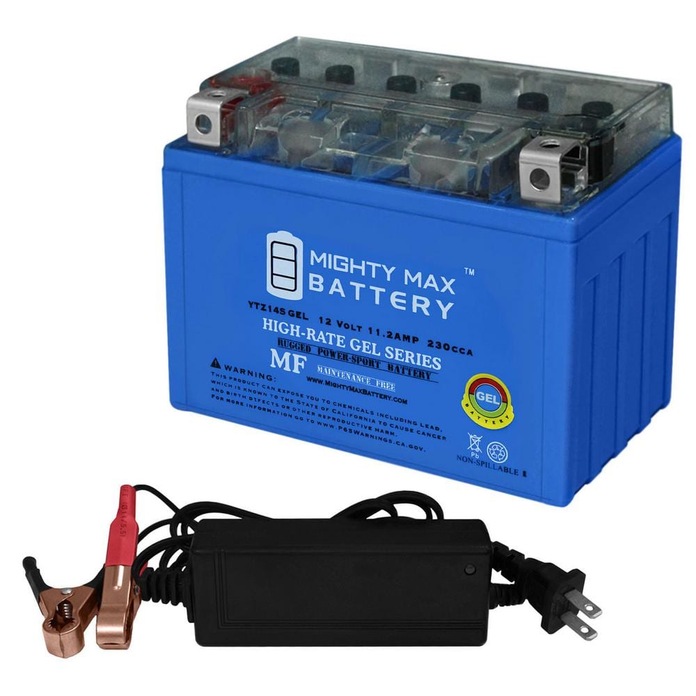 YTZ14S GEL Replacement Battery for BikeMaster HTZ14S + 12V 2Amp Charger price history on PriceWatchPro
