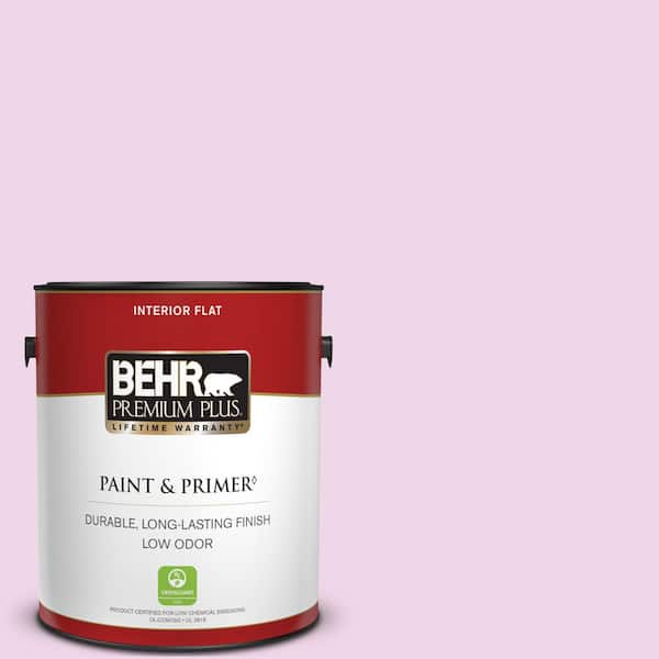 BEHR PREMIUM PLUS 1 gal. #P110-1 All Made Up Flat Low Odor Interior Paint & Primer