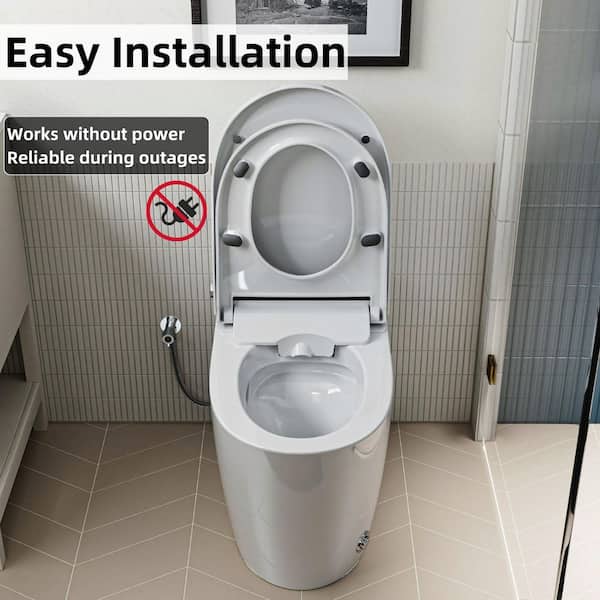 Los Flexi Non Electric Bidet Toilet, Elongated ADA Tankless